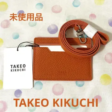 TAKEO KIKUCHI 패스 케이스 ID 케이스 오렌지