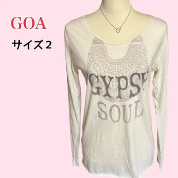 Natural VINTAGE GOA 영문 그림 긴팔 티셔츠 y2k 00