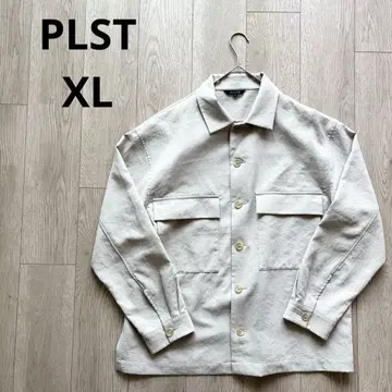 플라스테 라이트 그레이 긴팔 포켓 셔츠 빅 사이즈 XL