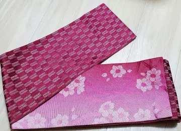 리버서블 반폭 오비 꽃무늬 야가사