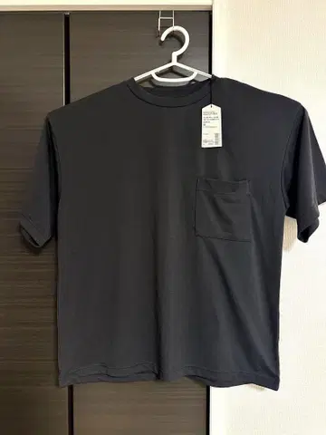 무인양품 얼룩이 잘 빠지는 흡한속건 크루넥 반팔 티셔츠 M 블랙