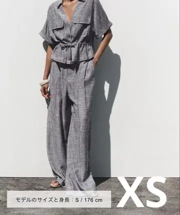새상품 자라 린넨 와이드 팬츠 XS