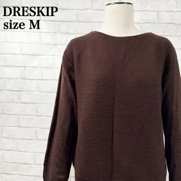 DRESKIP 오피스 대응 리브 니트 M 새상품급 출퇴근 복장 성인 여성