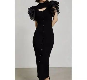 rienda 플리츠 플레어 SLV 니트 op