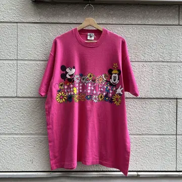90s USA제 미키 프린트 티셔츠 빅 사이즈 빈티지