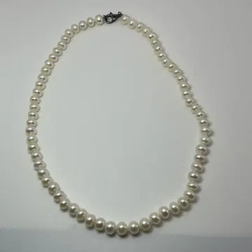 펄 목걸이 실버 각인 7.5~7.8mm
