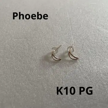 Phoebe k10 귀걸이 후프 후프 귀걸이 핑크 골드 PG 10k