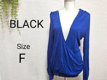 BLACK 블루 랩 디자인 상의 사이즈 F 카슈쿨