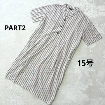 PART2 파트 2 셔츠 원피스 반팔 스트라이프 넉넉한