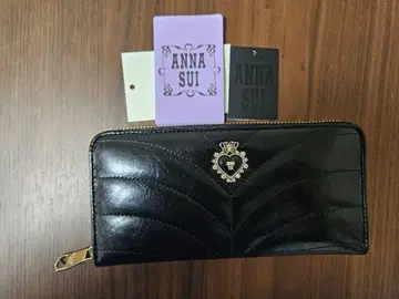 안나수이 ANNA SUI 포아로 라운드 장지갑 블랙 라운드 지퍼