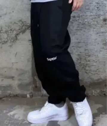 SAPEur SKATE WIDE PANTS Black 스케이트 팬츠