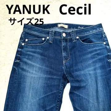 YANUK 야누크 세실 다크 블루 스트레이트 데님 25 일본제