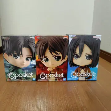 진격의 거인 Qposket 피규어 3종 세트 엘렌, 미카사, 리바이