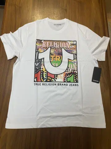 TRUE RELIGION 아트 디자인 티셔츠 화이트