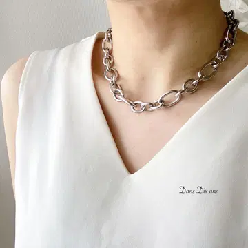 금속 알레르기 방지 스테인리스 빅 청키 체인 목걸이