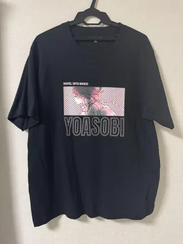 YOASOBI 블랙 티셔츠 그래픽 프린트