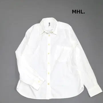 MHL 마가렛호웰 긴팔 셔츠 코튼 100% 화이트 S