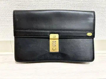 하자품 dunhill 던힐 다이얼 락 클러치백 블랙