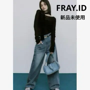 FRAY.ID 하이 웨스트 와이드 데님 팬츠 미사용 새상품 완판템