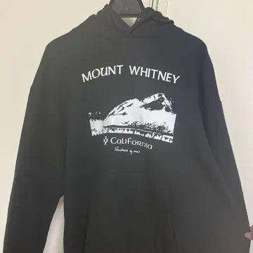 MOUNT WHITNEY 블랙 후드티 구제 의류