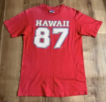 USA제 빈티지 Hanes Hawaii87 싱글 스티치 티셔츠