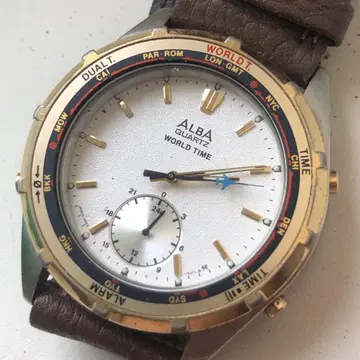 ALBA WORLD TIME 쿼츠 손목시계