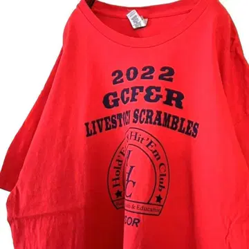 길단 GCFER 티셔츠 XL 레드 빨간색 구제 의류