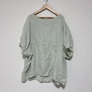 새상품급 어반 리서치 도어스 린넨 벌룬 슬리브 블라우스 민트 그린