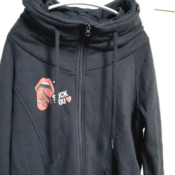 한정판 Acid Black Cherry 볼륨 넥 후드티 블랙