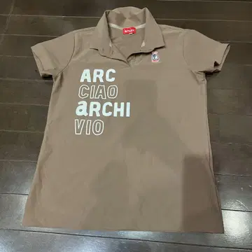 archivio 브라운 피케 셔츠 36