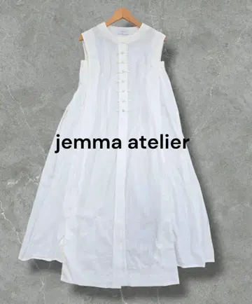 jemma atelier 제마 아틀리에 차이나 버튼 원피스 화이트