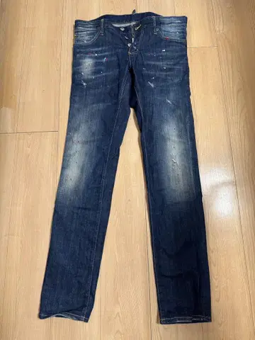 DSQUARED2 레드 도트 데미지 가공 데님
