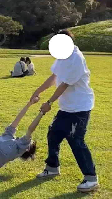 개구리 자수 다크 데님 오버롤