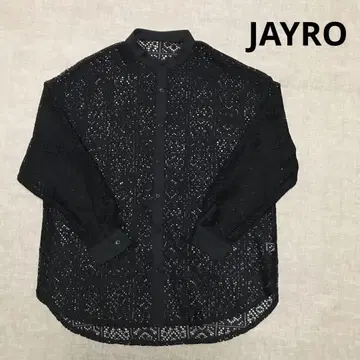 JAYRO 크로셰 레이스 밴드 카라 셔츠