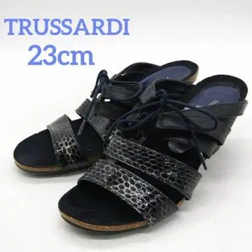 트루사르디 샌들 웨지솔 일본제 여성용 23cm 네이비