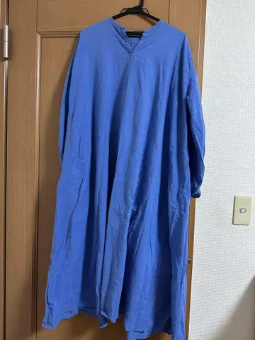 파랑 롱 원피스 긴팔