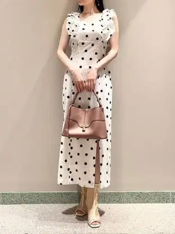 스나이델 SNIDEL 벌룬 프릴 쓰리 브리 라인 원피스