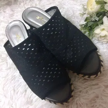 토끼 샌들 통굽 블랙 검정 23 EEE