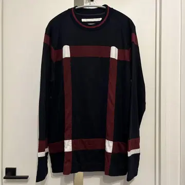 White Mountaineering 긴팔 티셔츠 네이비