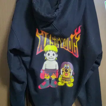 Nasty Dog 블랙 집업 후드티