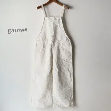 gauze#/일본제 코튼 린넨 살로펫 화이트 화이트 올인원