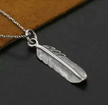 Silver925 네이티브 페더 실버 목걸이 탑 빈티지