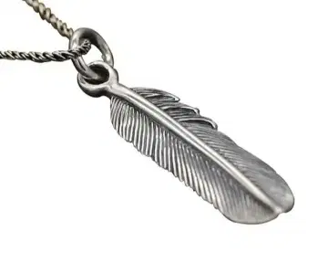 Silver925 네이티브 페더 실버 목걸이 탑 빈티지