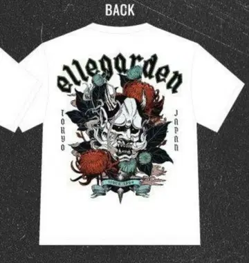ellegarden 엘르 가든 HANNYA 티셔츠 화이트