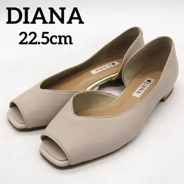 DIANA 베이지 오픈토 플랫 다이애나 22.5cm