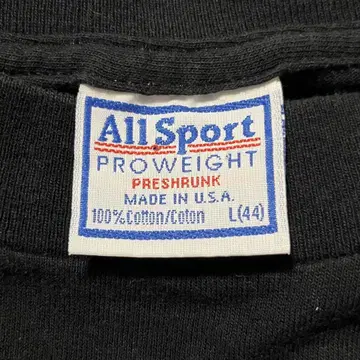 ALL SPORT 스컬 USA제 90년대 싱글 스티치 블랙 L