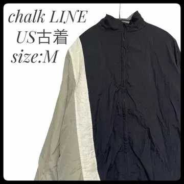 chalk LINE US 구제 의류 나일론 자켓 블랙 사이즈 M