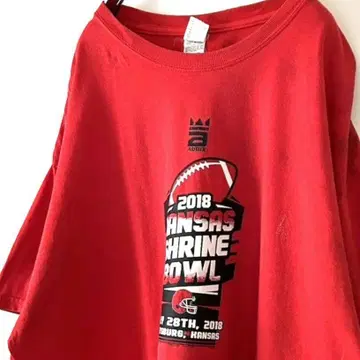 길단 캔자스 SHRINE BOWL 티셔츠 XL 레드 빨간색 구제 의류