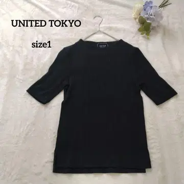 UNITED TOKYO 하리누키 하프 슬리브 하이넥 TEE 블랙