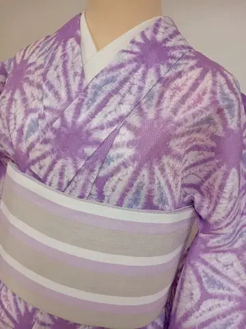 면 린넨 유카타, 긴 기장, 화장 70cm
